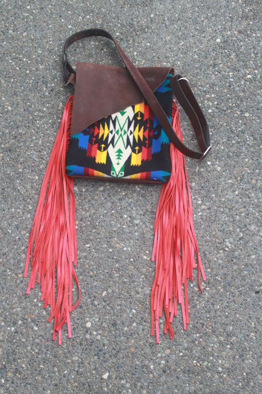 Vintage strap series, Pendelton and Red fringe