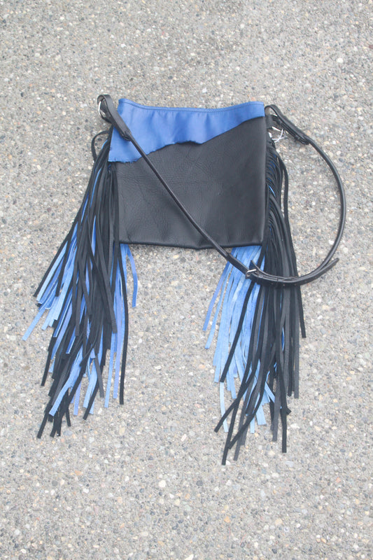 Vintage strap series, black body with double fringe