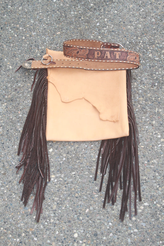 Is your name Pat?  Vintage strap series, leather body with tooled "Pat" leather belt strap